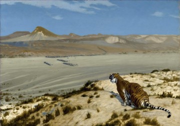 Árabe Painting - Tigre en la guardia 3 Árabe Jean Leon Gerome 2